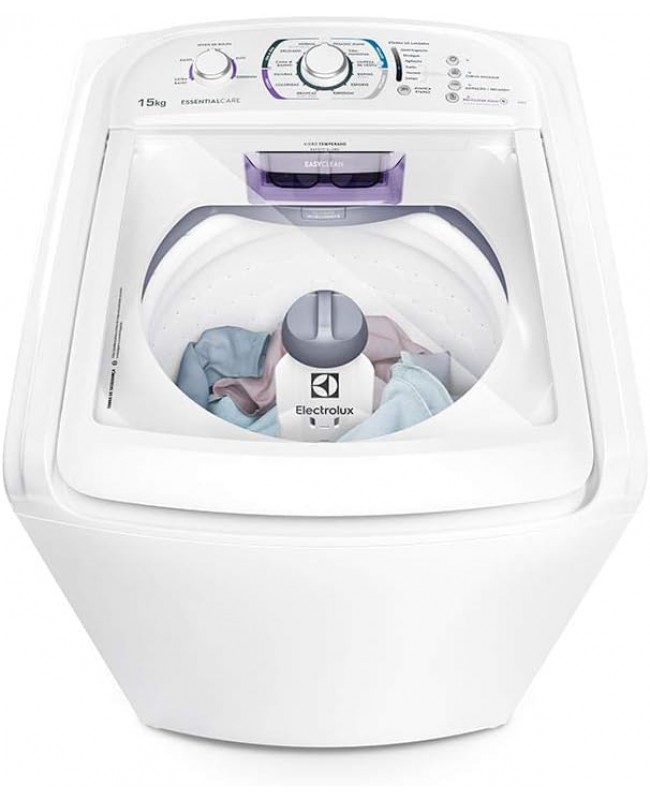 Máquina de Lavar Electrolux 15kg Branca Essential Care com Cesto Inox e Jet&Clean  - 127V