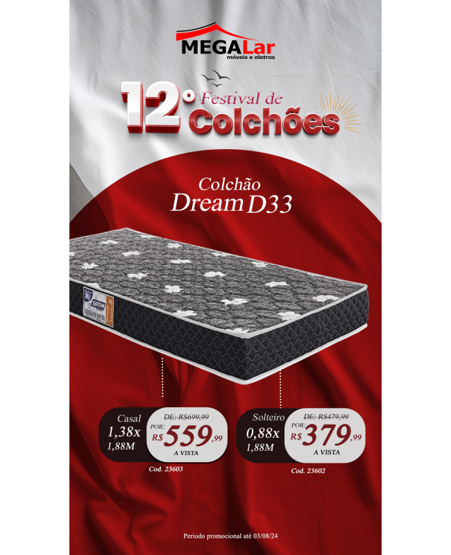 Colchão  Dream D 33  138x188