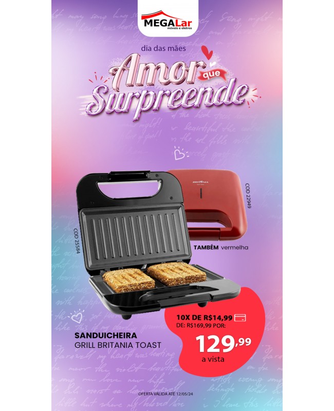 Sanduicheira Grill Britania 